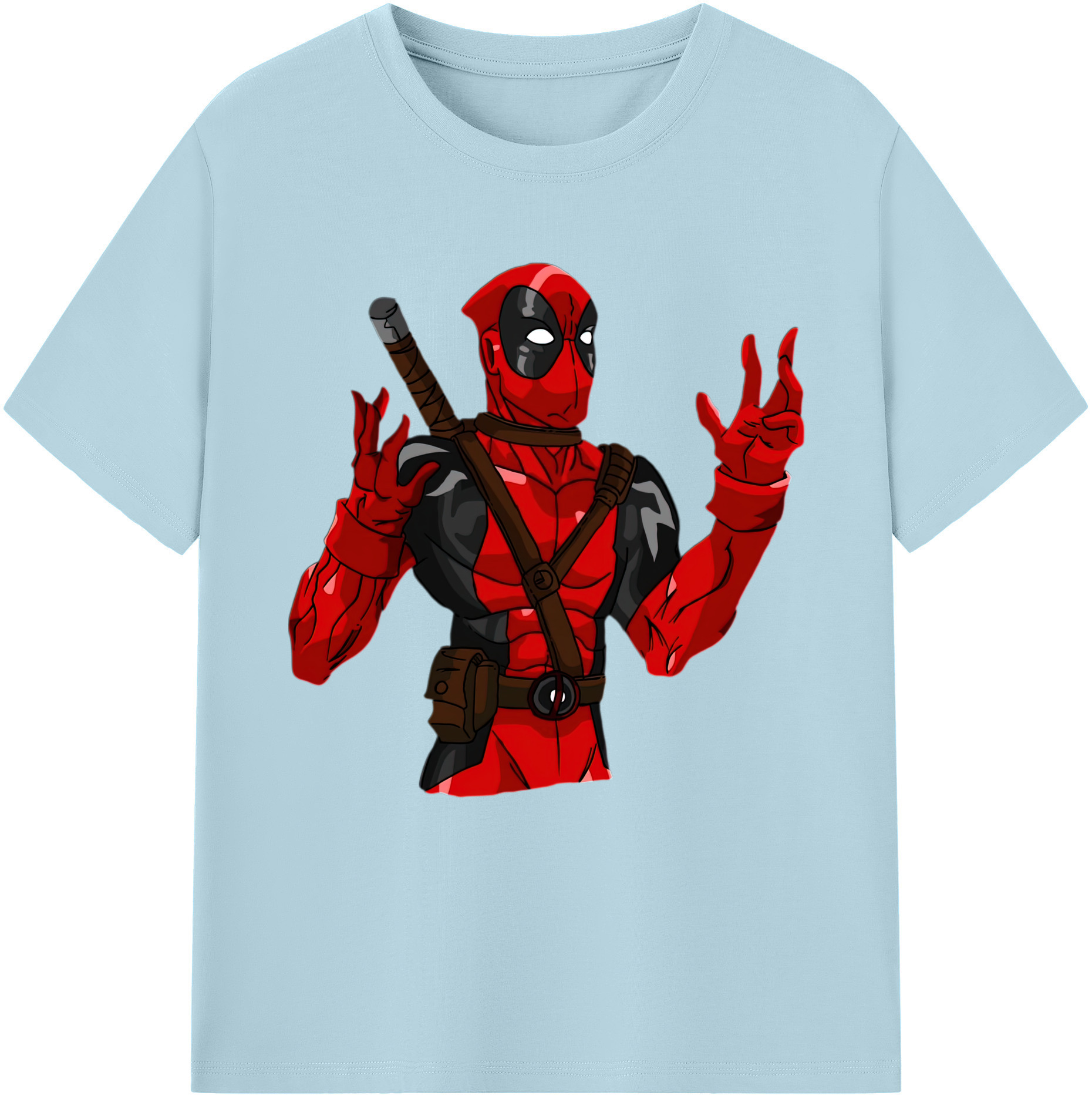 （画像用） Deadpool デッドプール 綿100％半袖Tシャツ（フロントプリント）